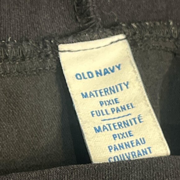 OLD NAVY Maternity Pants Trousers Size 0 Black White Squares Pockets Cotton - Picture 4 of 7